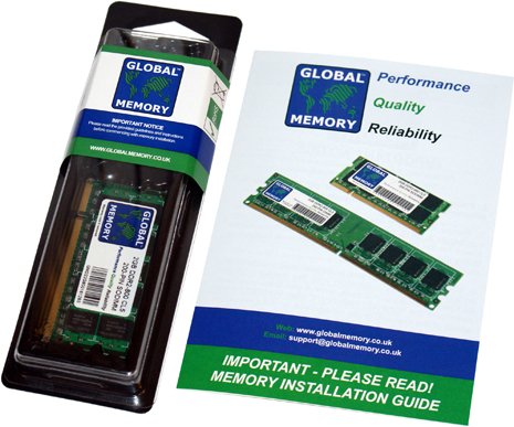 1GB DDR2 400MHz PC2-3200 200-PIN SODIMM MEMORY RAM FOR LAPTOPS/NOTEBOOKS